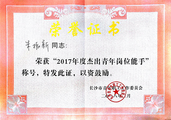 安博官网体育(中国)有限公司官网
智能朱振新荣获长沙市2017年度杰出青年岗位能手