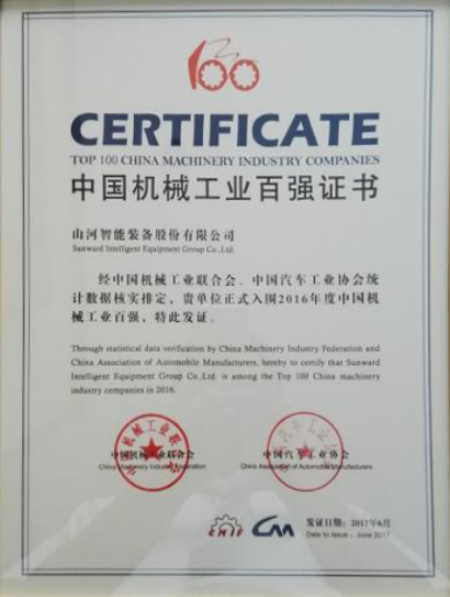 喜讯：安博官网体育(中国)有限公司官网
智能再次荣登2016年度中国机械百强企业