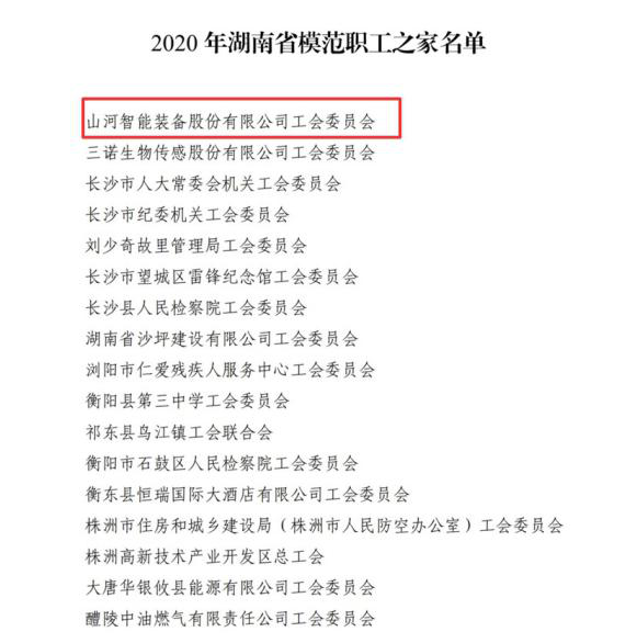 安博官网体育(中国)有限公司官网
智能工会获评“湖南省模范职工之家”