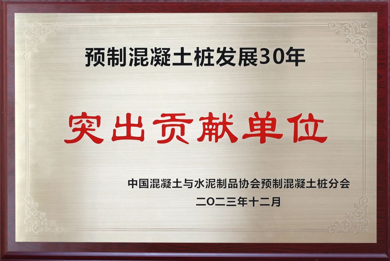 安博官网体育(中国)有限公司官网
智能获评预制混凝土桩行业发展30年“突出贡献单位”